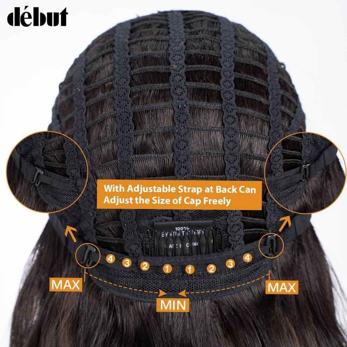 75cm Wasserwelle Lace Front Perücke – Echthaar Mix, Natürlich