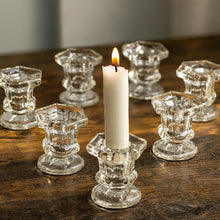 Kerzenständer Glas Stabkerzen Klar Vintage Hochzeit Party Tischdeko