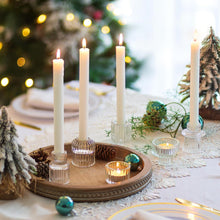 Romadedi Kristallglas Kerzenhalter-Set Stabkerzen Hochzeit