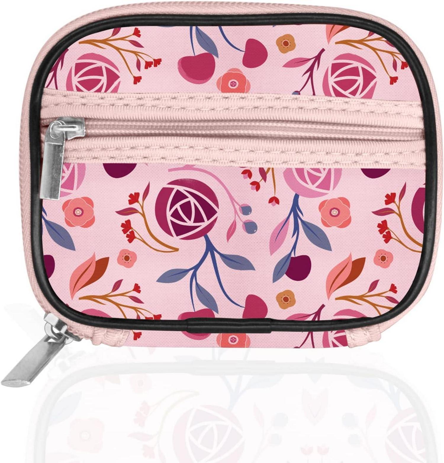 Tablettenbox 7 Tage Pillendose Medikamentenbox Rosa Stofftasche