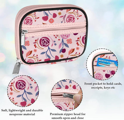 Tablettenbox 7 Tage Pillendose Medikamentenbox Rosa Stofftasche