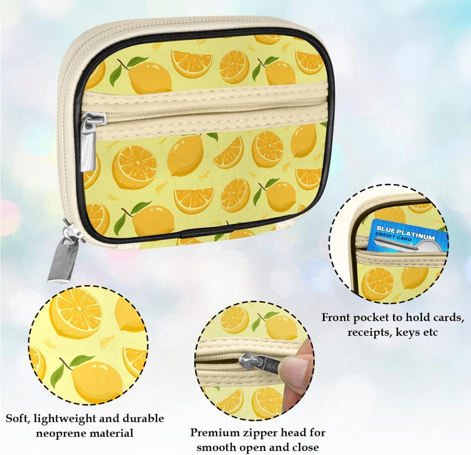 Tablettenbox 7 Tage Pillendose Reißverschluss Stofftasche Gelb