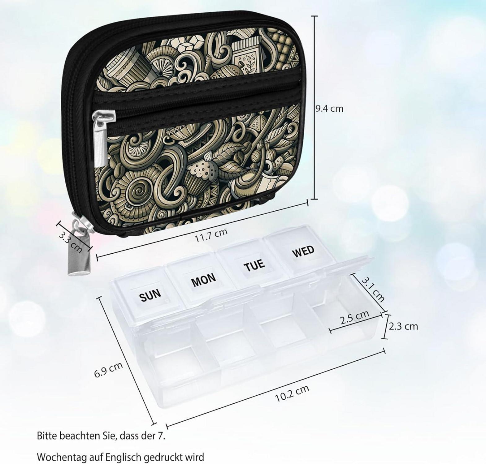 Serfeymi Tablettenbox 7 Tage Medikamentenbox mit