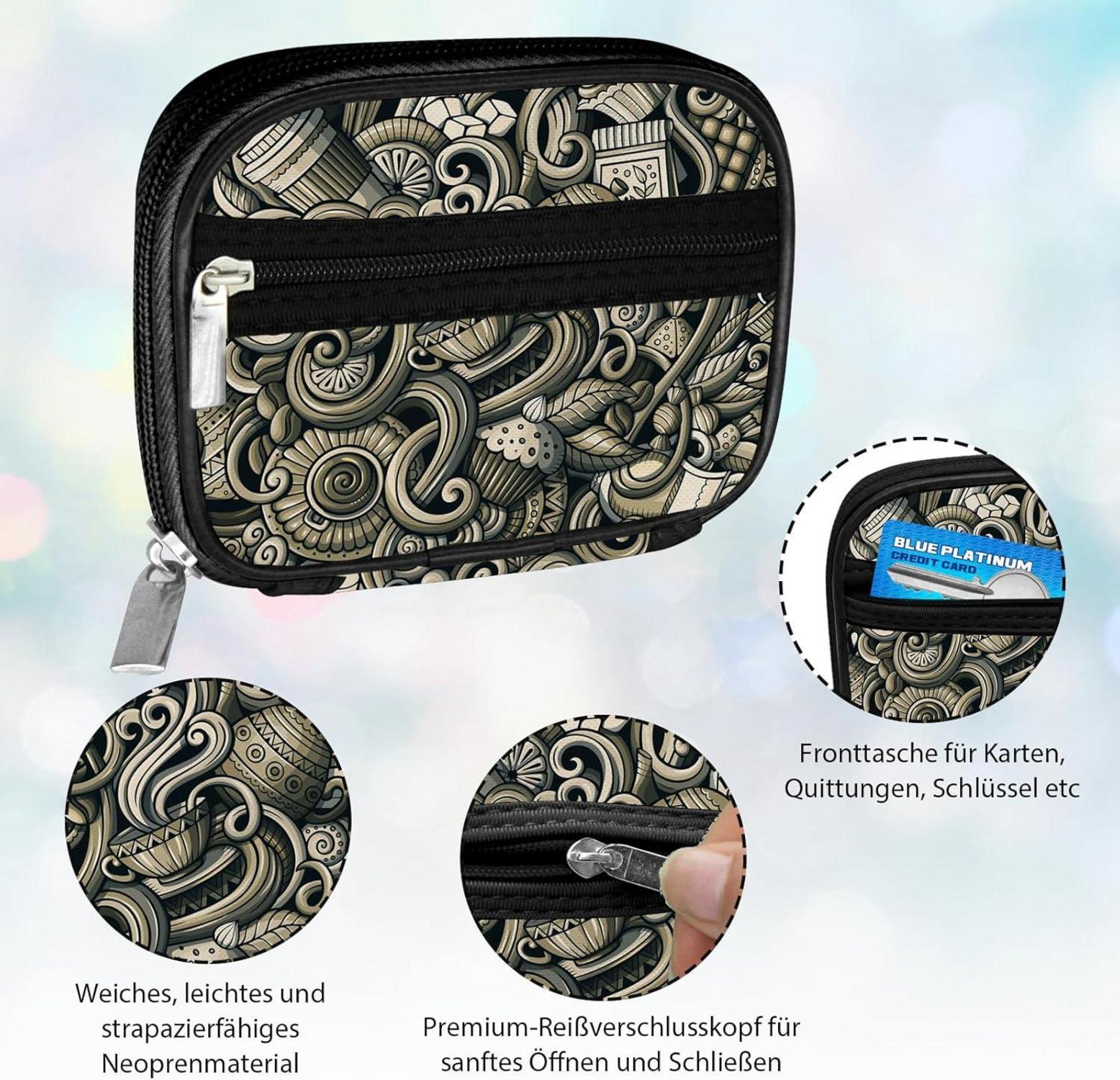 Tablettenbox 7 Tage Medikamentenbox Reißverschluss Stofftasche Braun