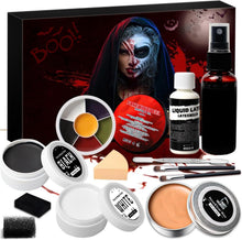 Halloween Spezialeffekt Make up Set mit Kunstblut Sprays, Narbenwachs