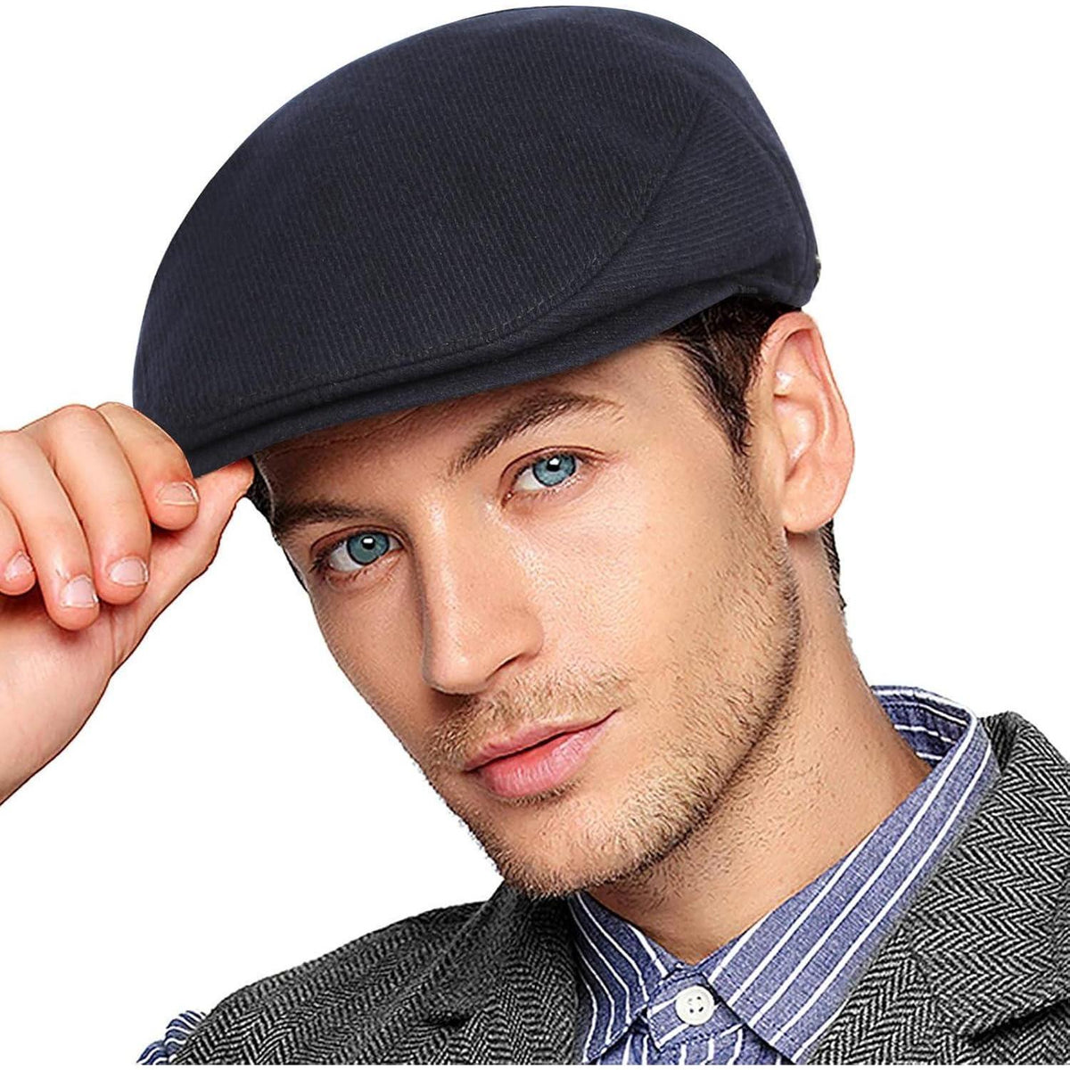 Herren Schirmmütze Marineblau | Gatsby Stil | Verstellbar