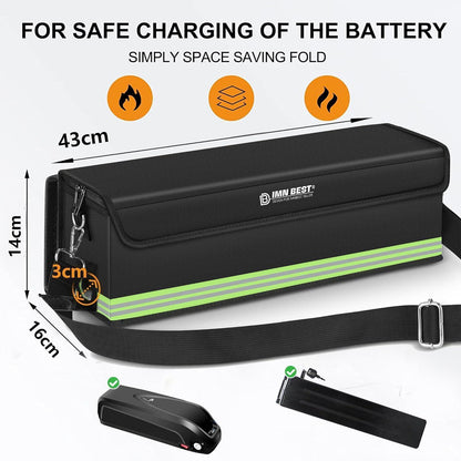 Feuerfeste Ebike Akku Tasche Wasserdicht & Explosionssicher (43cm)