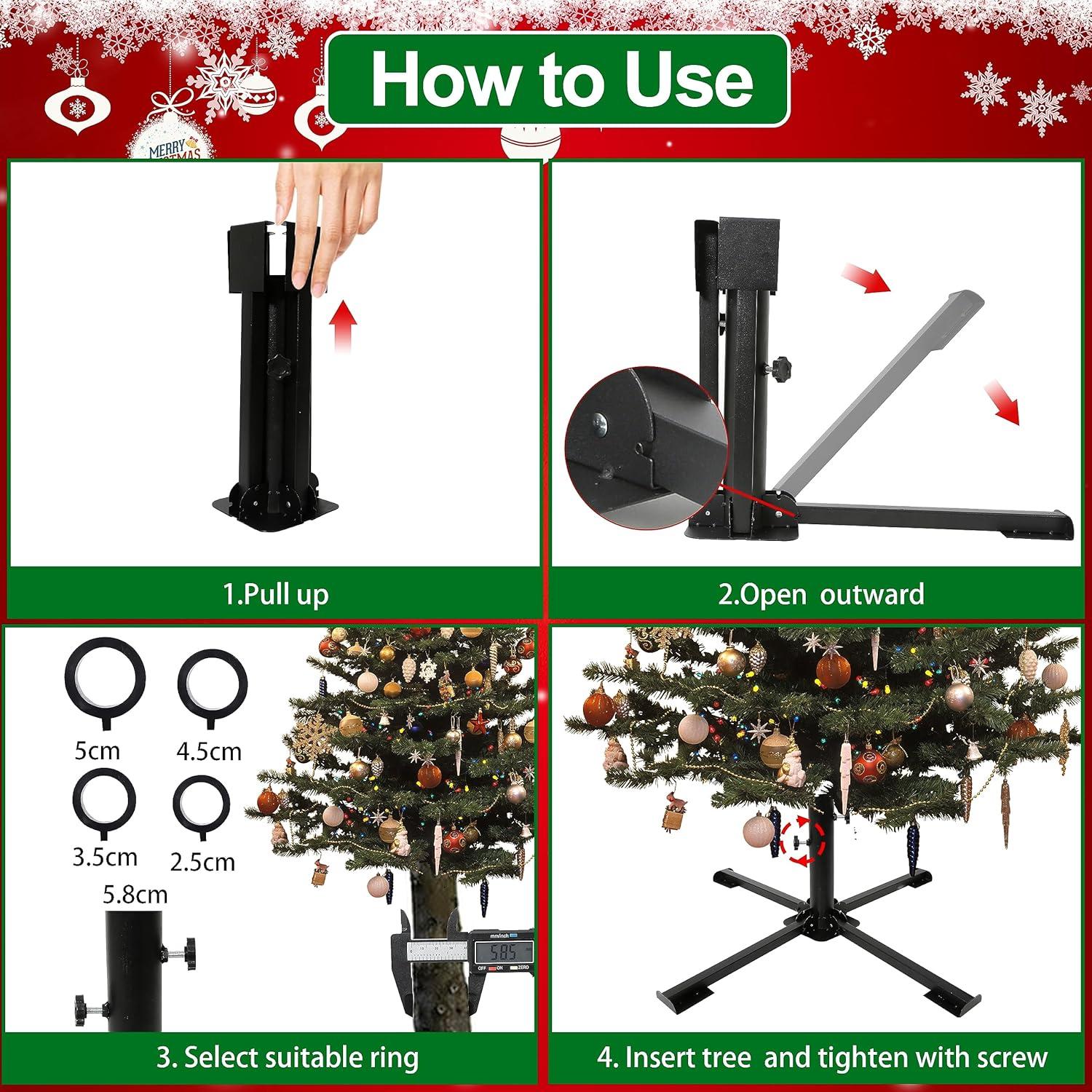 Weihnachtsbaumständer Metall künstlicher Baumhalter 60-300cm robust