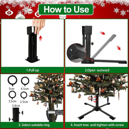 Weihnachtsbaumständer Metall künstlicher Baumhalter 60-300cm robust