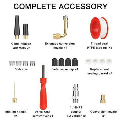 Digitales Reifenfüllgerät 220PSI mit Zubehör - LCD-Display