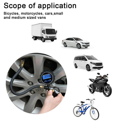 Digitales Reifenfüllgerät 220PSI mit Zubehör - LCD-Display