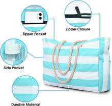 Oscaurt Strandtasche Groß XXL Shopper Tote Bag B-seegrün