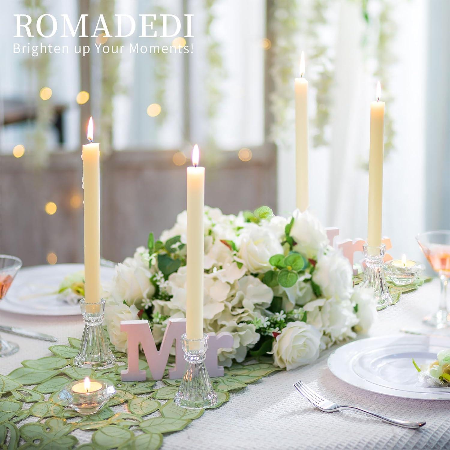 Glas Kerzenhalter Stabkerzenständer 6er Set Hochzeit Tischdeko