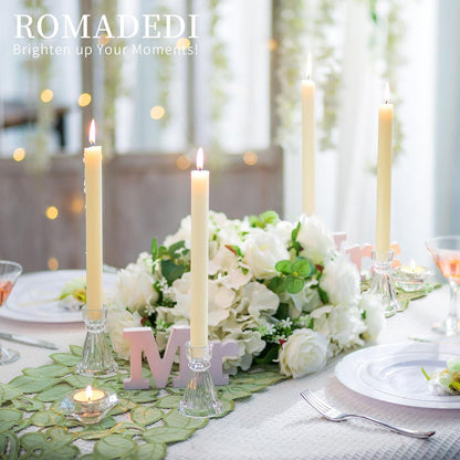 Glas Kerzenhalter Stabkerzenständer 6er Set Hochzeit Tischdeko
