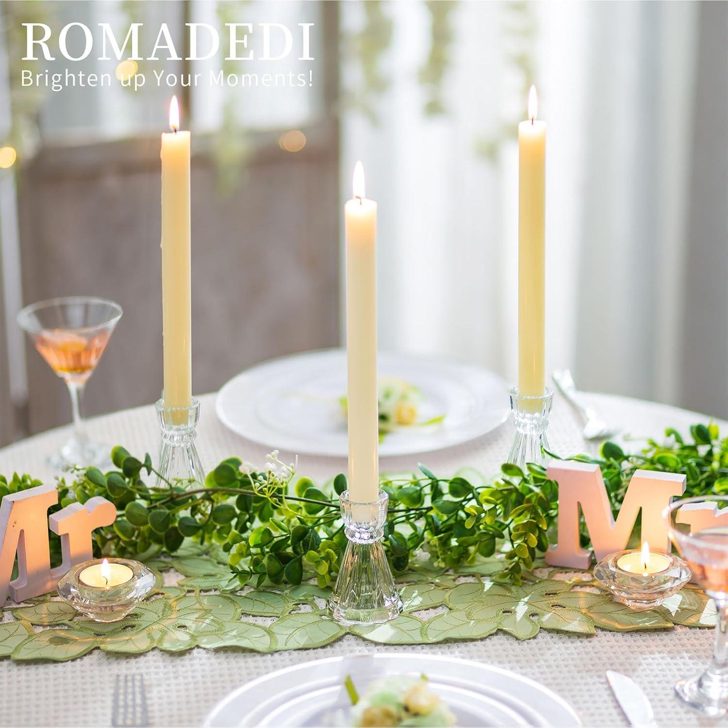 Glas Kerzenhalter Stabkerzen 6er Set Hochzeit Tischdeko Weihnachten