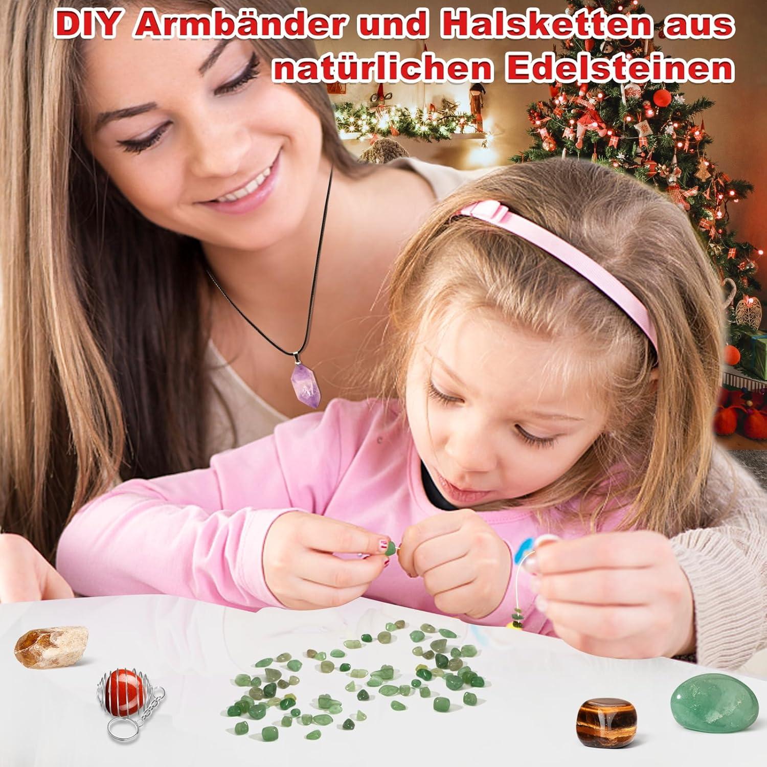 Adventskalender 2024 Kinder Geologie Kristalle Edelsteine Überraschungen