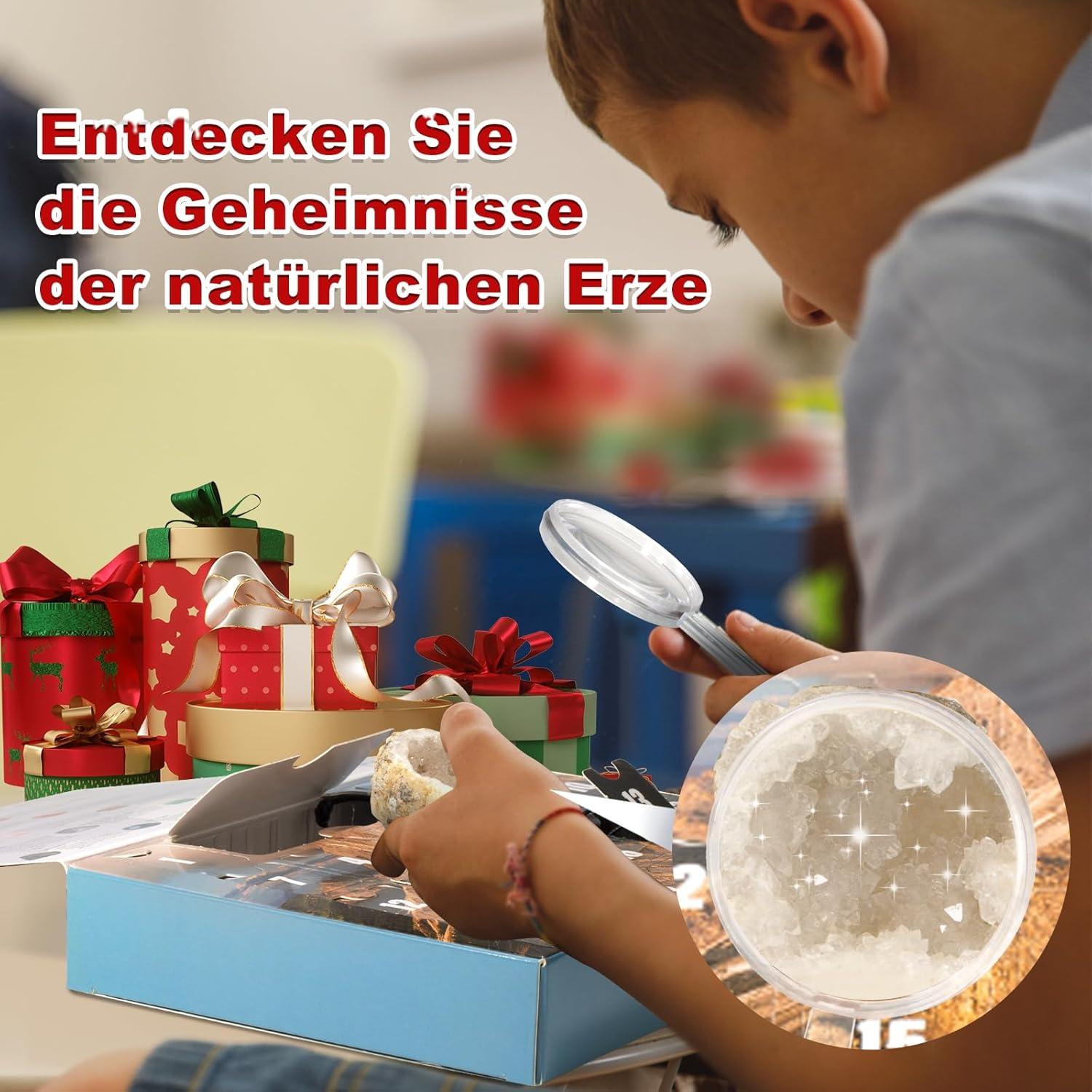 Adventskalender 2024 für Kinder mit Kristallen und Edelsteinen