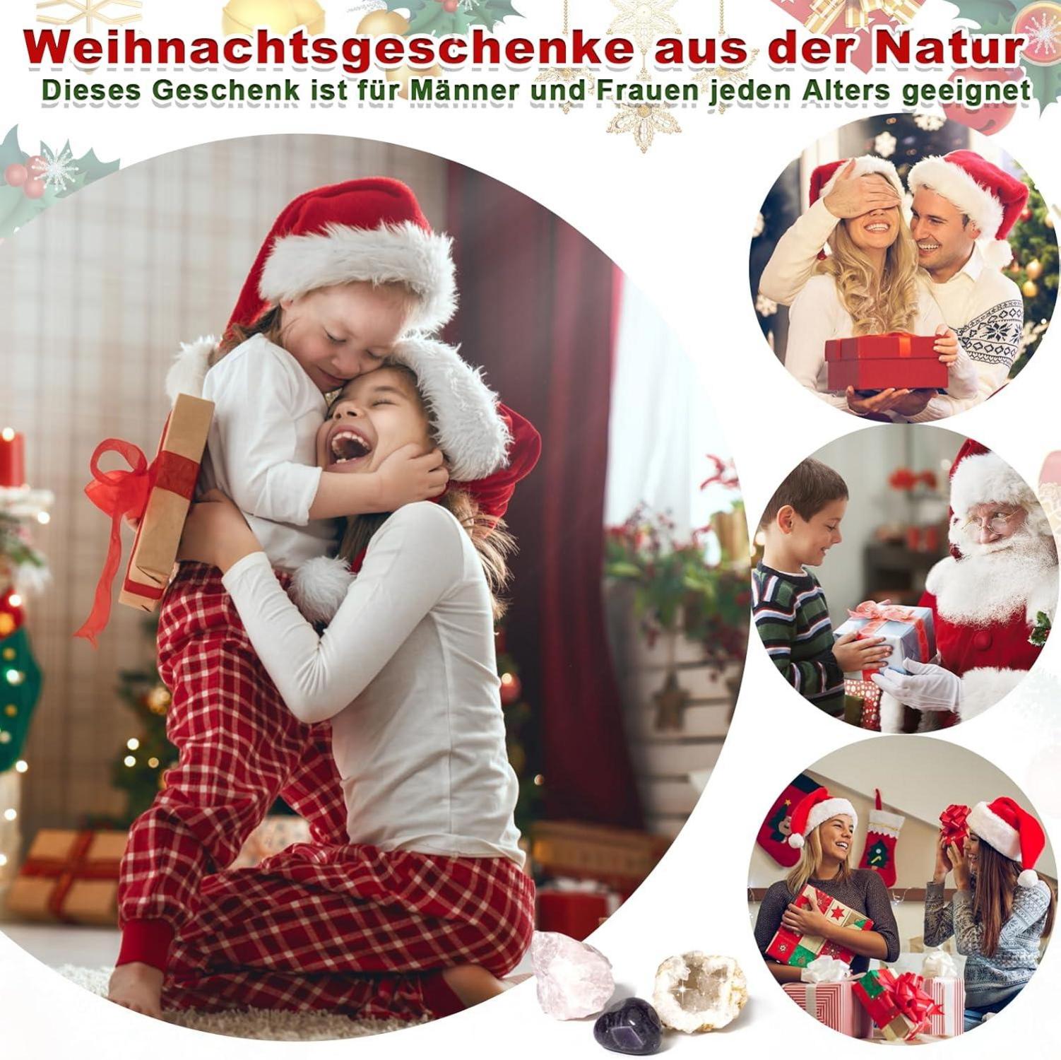 Adventskalender 2024 Kinder Geologie Kristalle Edelsteine Überraschungen