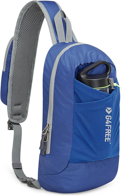 Leichte RFID-blockierende Crossbody-Schultertasche Blau