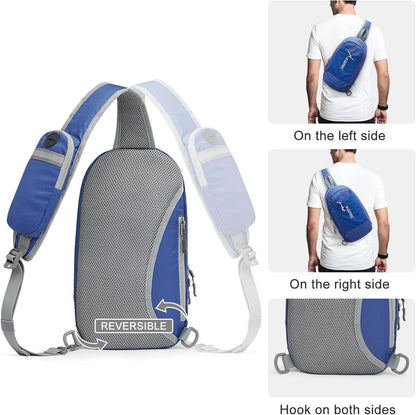 G4Free RFID-Blockierende Schultertasche Blau Wandern Rucksack