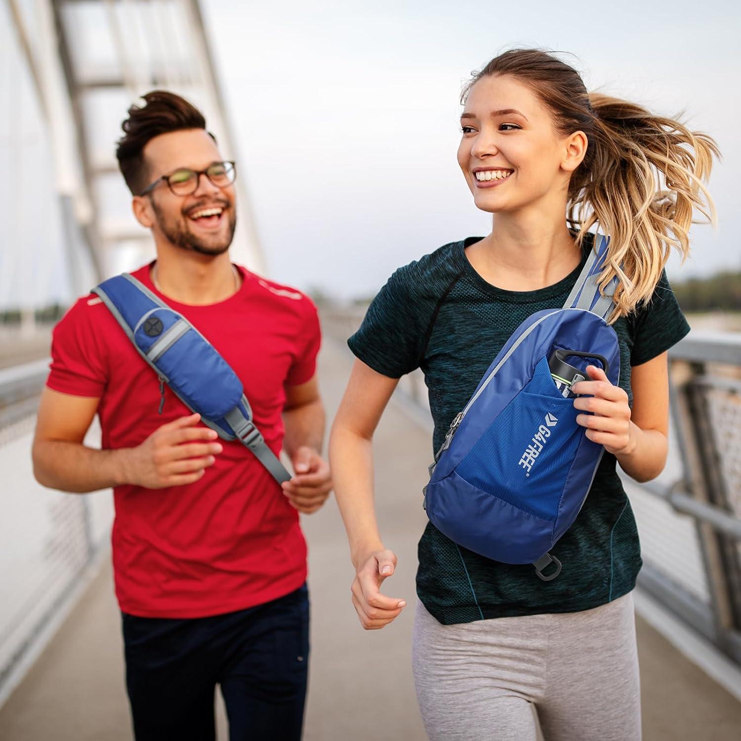 Schultertasche RFID-blockierend Crossbody-Rucksack Blau