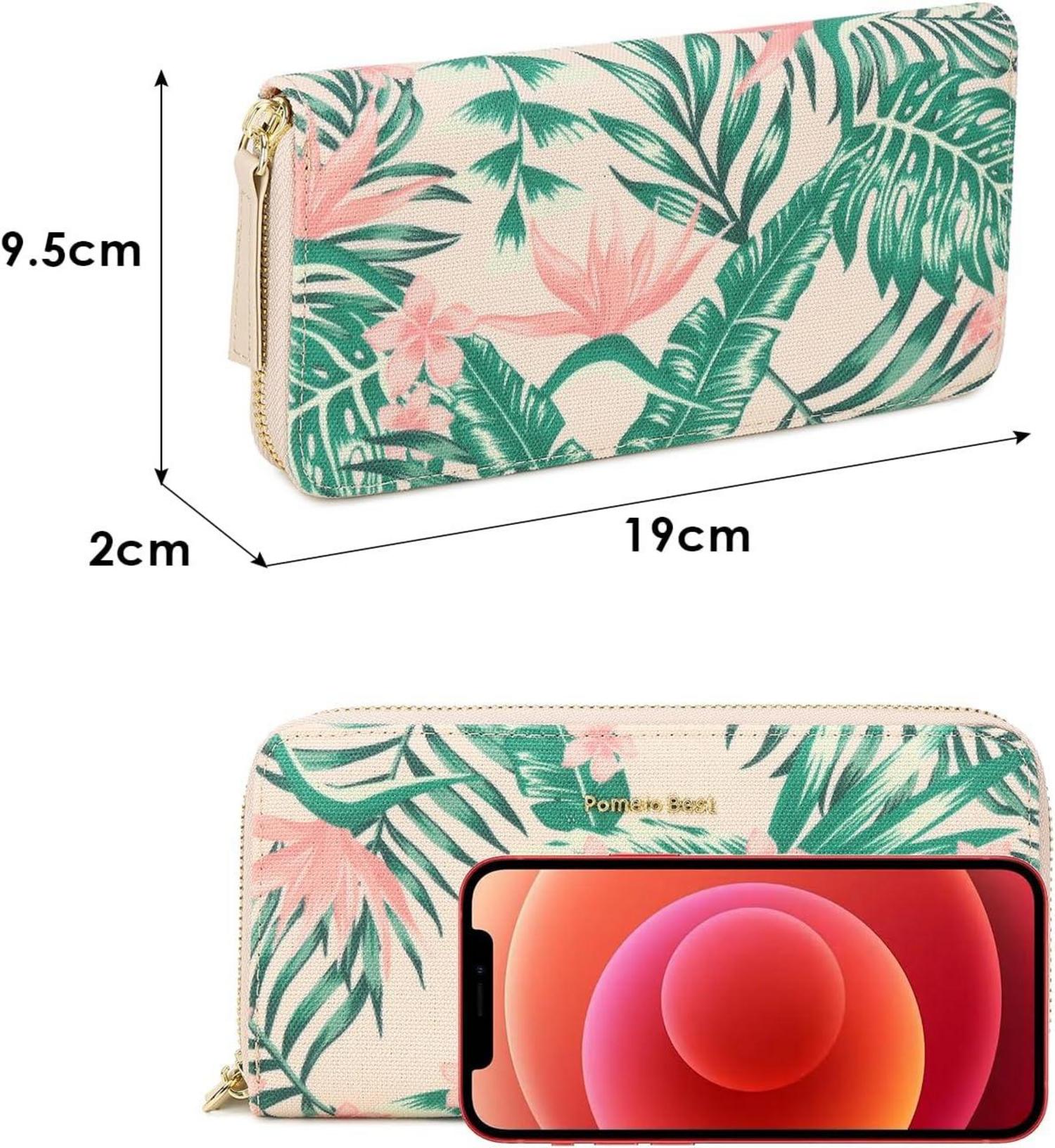 Pomelo Best Damen Geldbörse groß Blumenprägung RFID Fächer