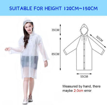 Kinder Regenponcho transparent atmungsaktiv wasserdicht Eva