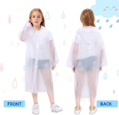 Kinder Regenmantel Transparent Atmungsaktiv Wasserdicht für Outdoor