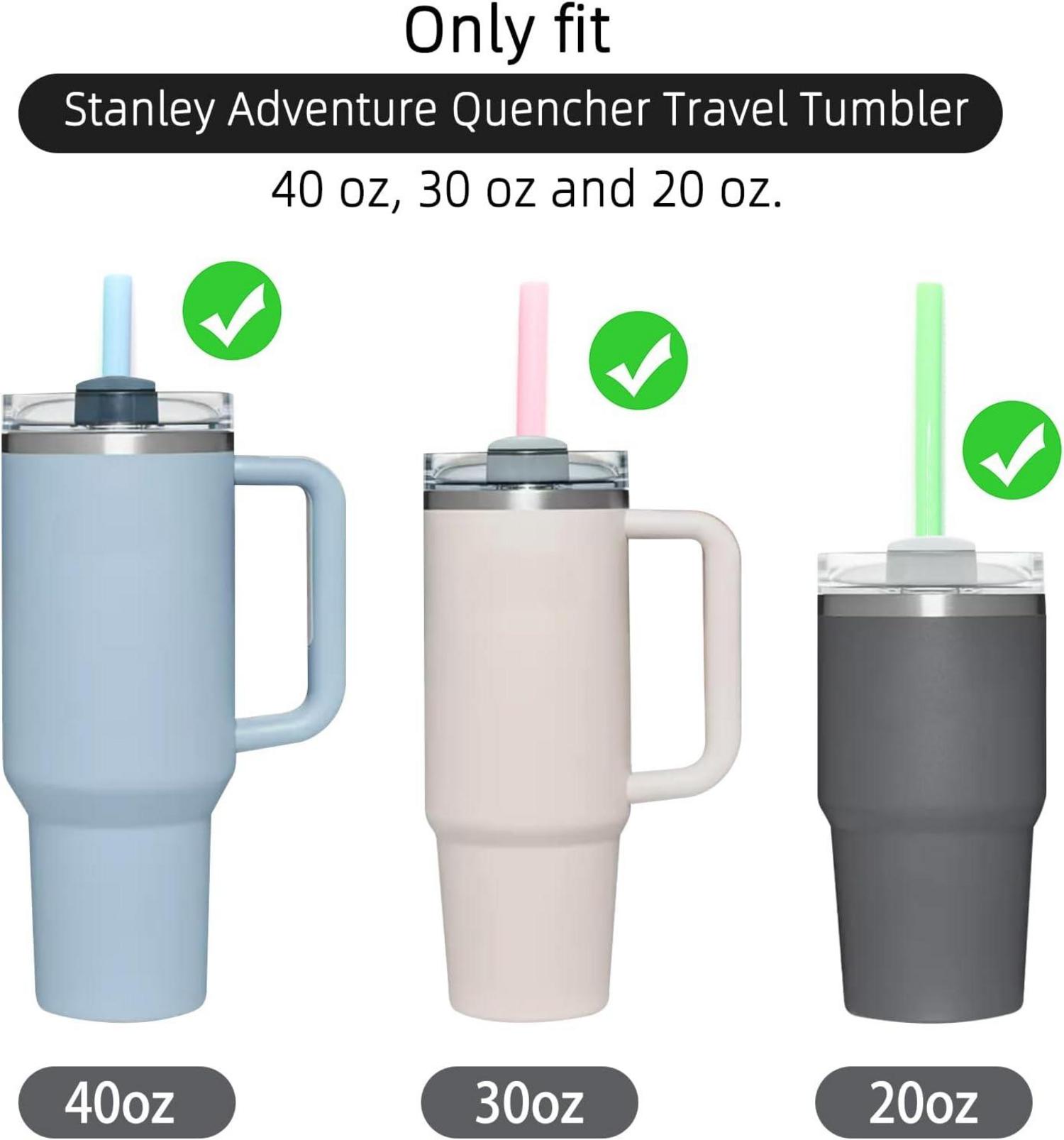 6Pcs Silikon Strohhalme für Stanley Adventure Travel Tumbler 20/30/40 oz - Reinigungsbürste