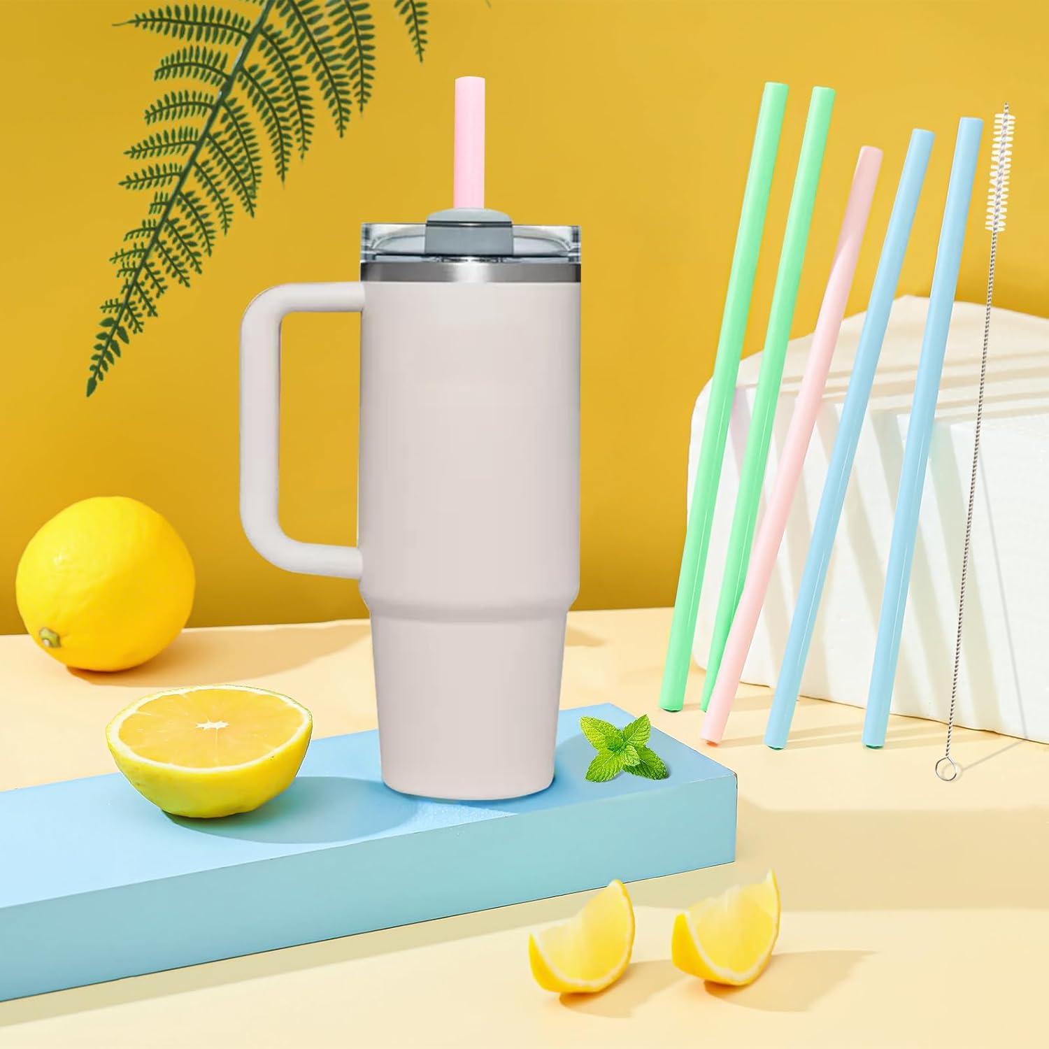 6Pcs Silikon Strohhalme Stanley Adventure Tumbler 20/30/40 oz mit