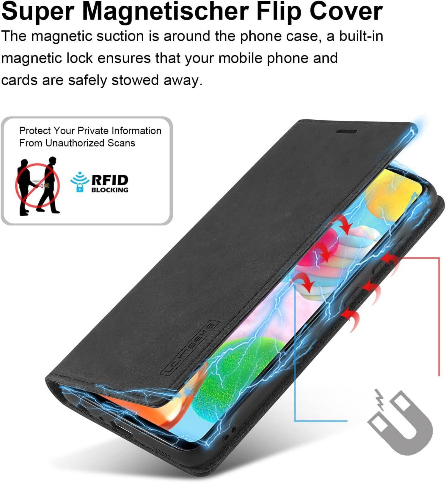 Handyhülle Samsung Galaxy A41 Leder Klappbar Wallet Hülle Magnet