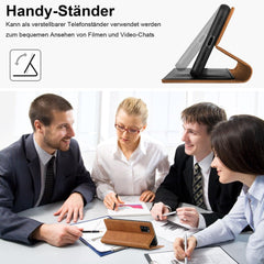 Samsung Galaxy A41 Handyhülle Leder Schutzfolie Klappbar Wallet Case