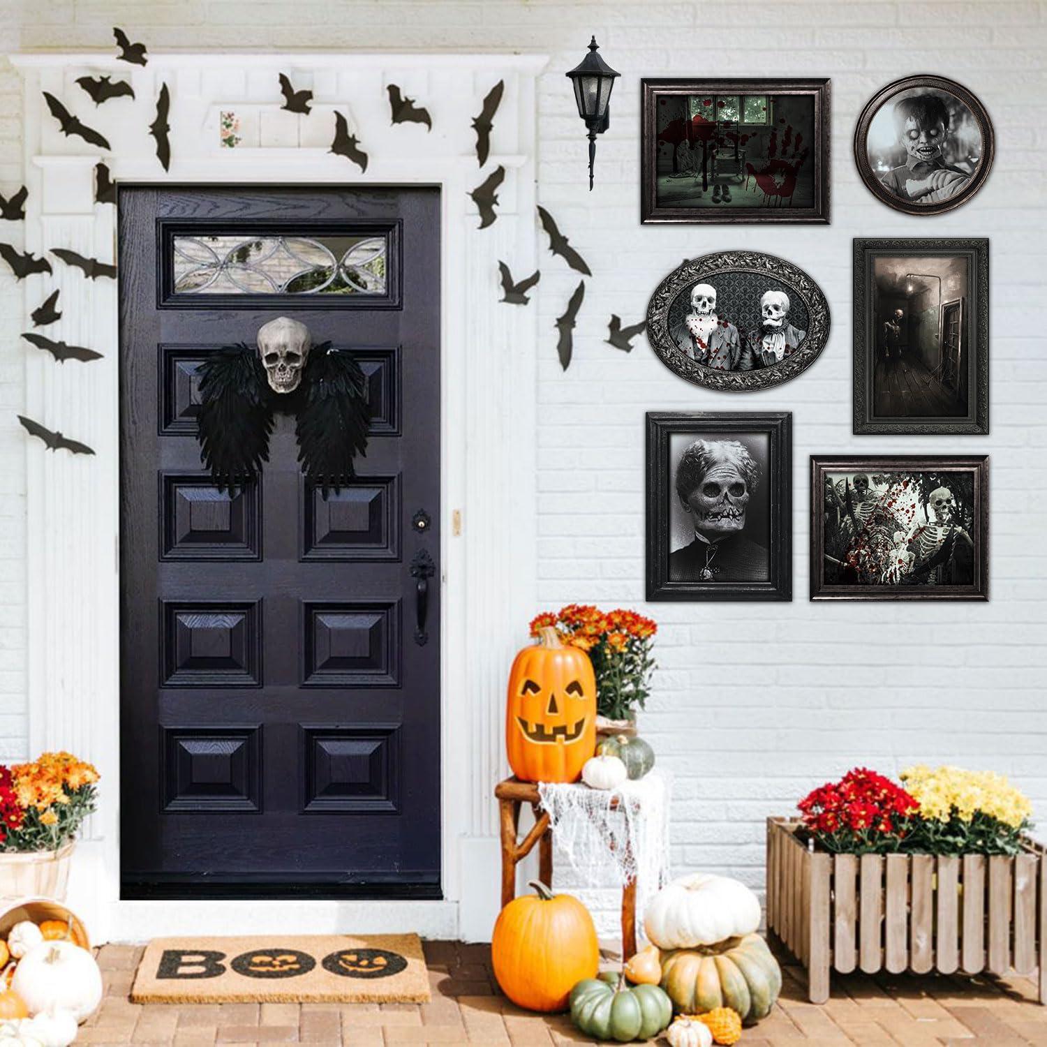 Benjia Halloween Gothic Deko Gruselige Gespenstische Horror Bilderrahmen 15 Fotos wasserdicht