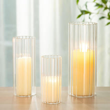 Glas Kerzenhalter Set 6-teilig für Stumpenkerzen Vase Windlicht