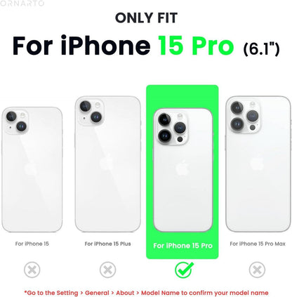 iPhone 15 Pro Hülle Silikon 6,1 Zoll - Kratzfeste stoßfeste