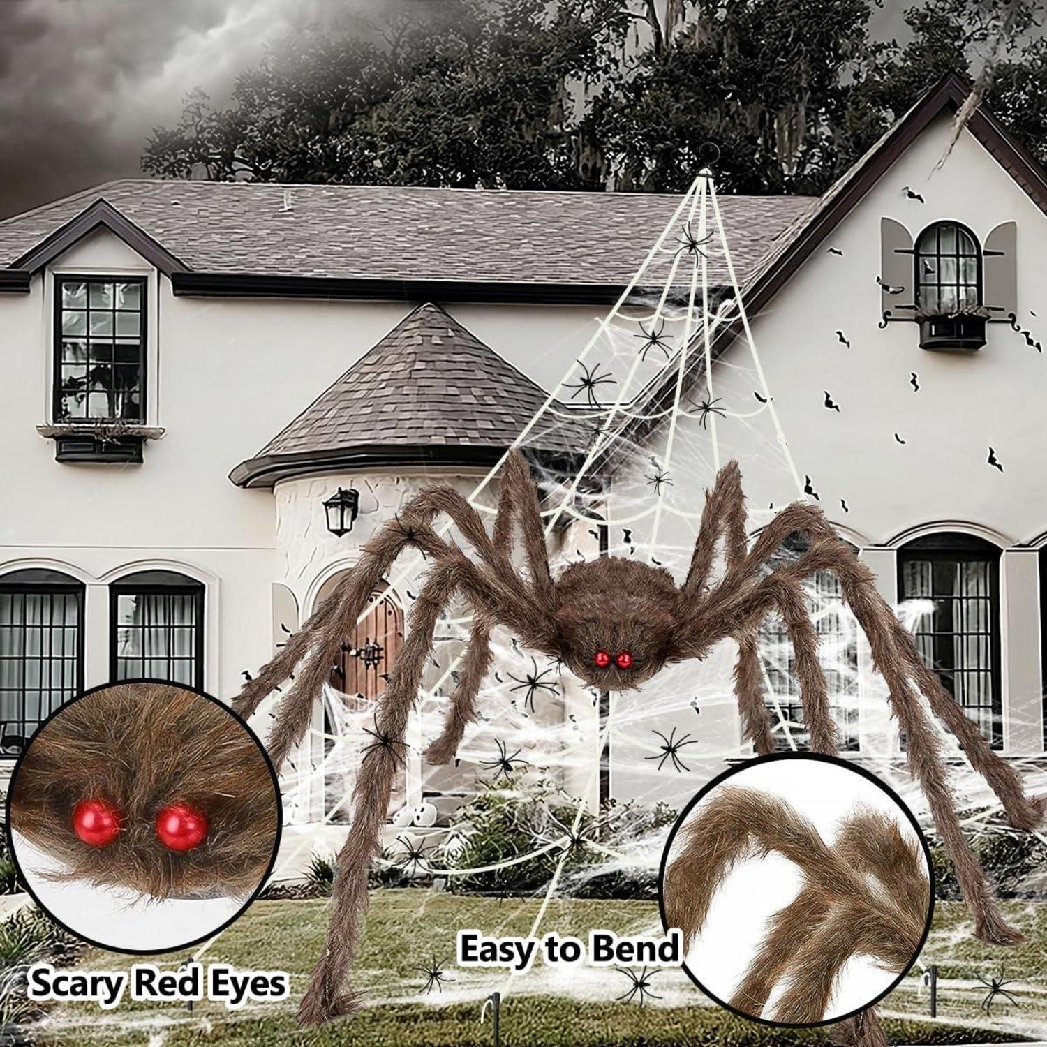 Halloween Deko XXL Spinnennetz Spinne Spinnweben Mini Gruselig