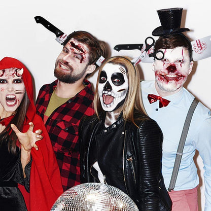 Halloween Haarreifen Set Horror Tattoo Aufkleber Party Cosplay