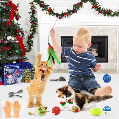 Katzen Adventskalender 2024 Spielzeug 24-teilig Weihnachten