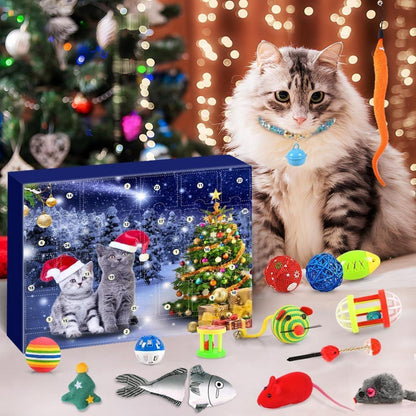 Katzen Adventskalender 2024 Spielzeug 24-teilig Weihnachten
