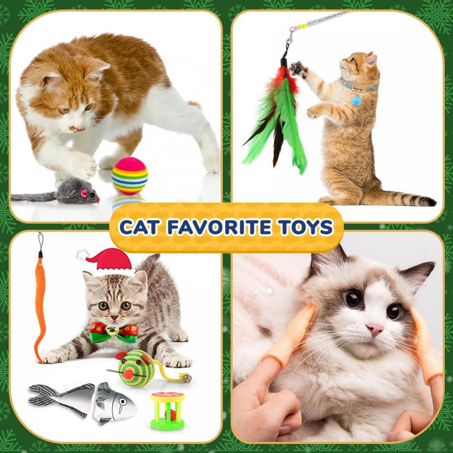 Adventskalender Katzenspielzeug 24 Weihnachtskalender Geschenk 2024