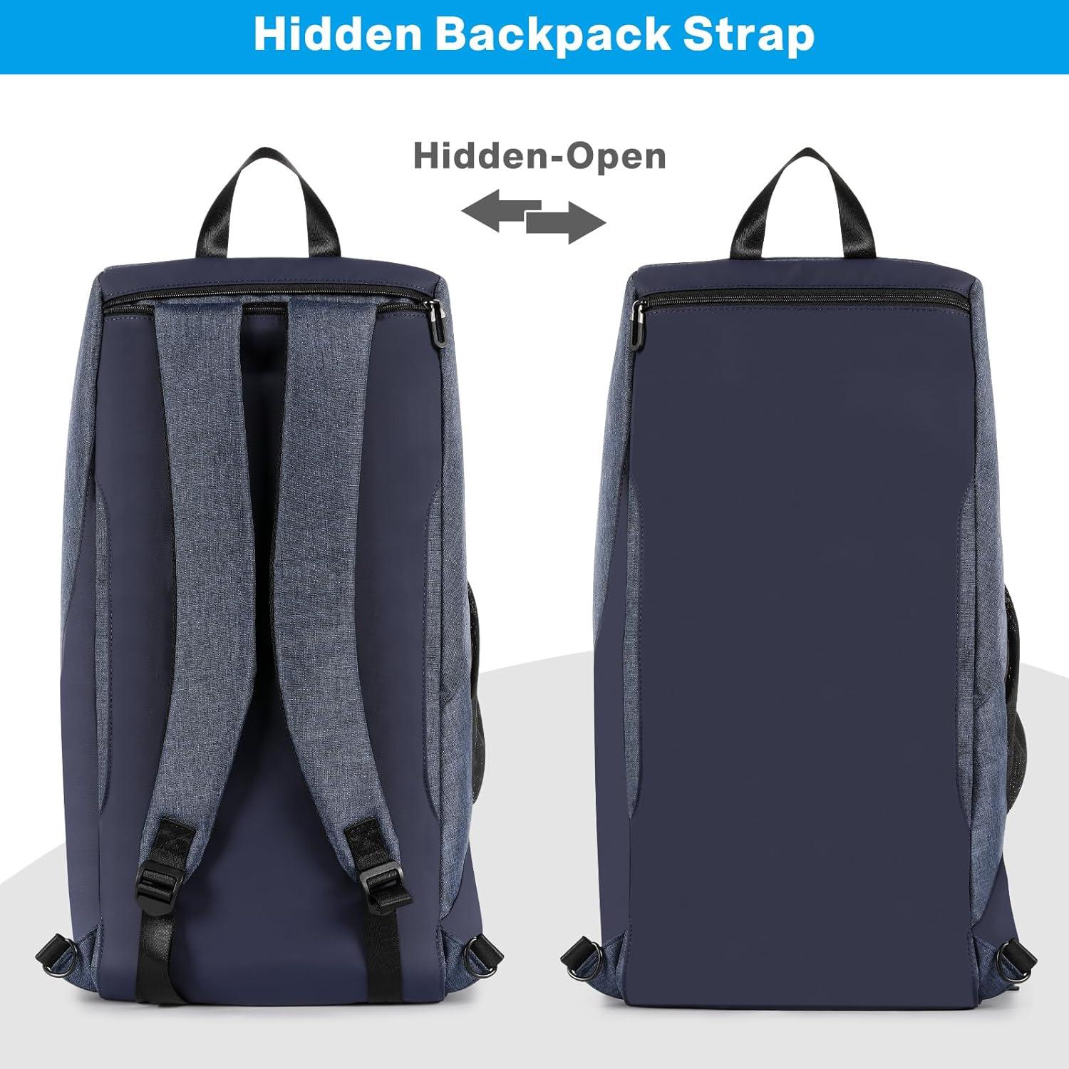 Sporttasche 47L mit Schuh- und Nassfach Blau Fitness Trainingstasche
