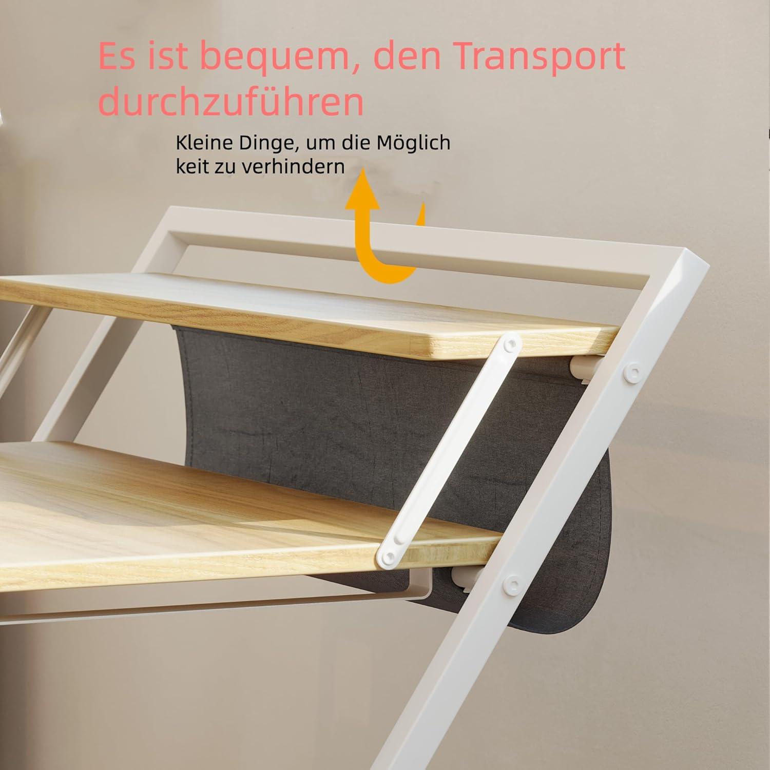 Kleiner klappbarer Schreibtisch 60cm Computertisch Regal Bürotisch