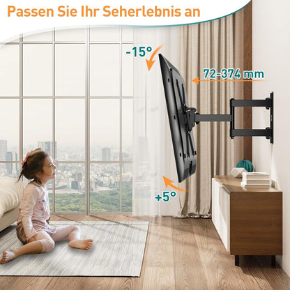 Schwenkbare TV Wandhalterung für 26-50 Zoll Fernseher bis 25KG VESA