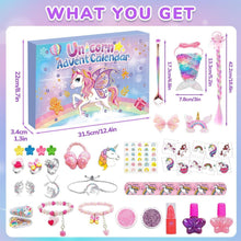 Adventskalender Einhorn Mädchen 24 Füllungen Schmuck