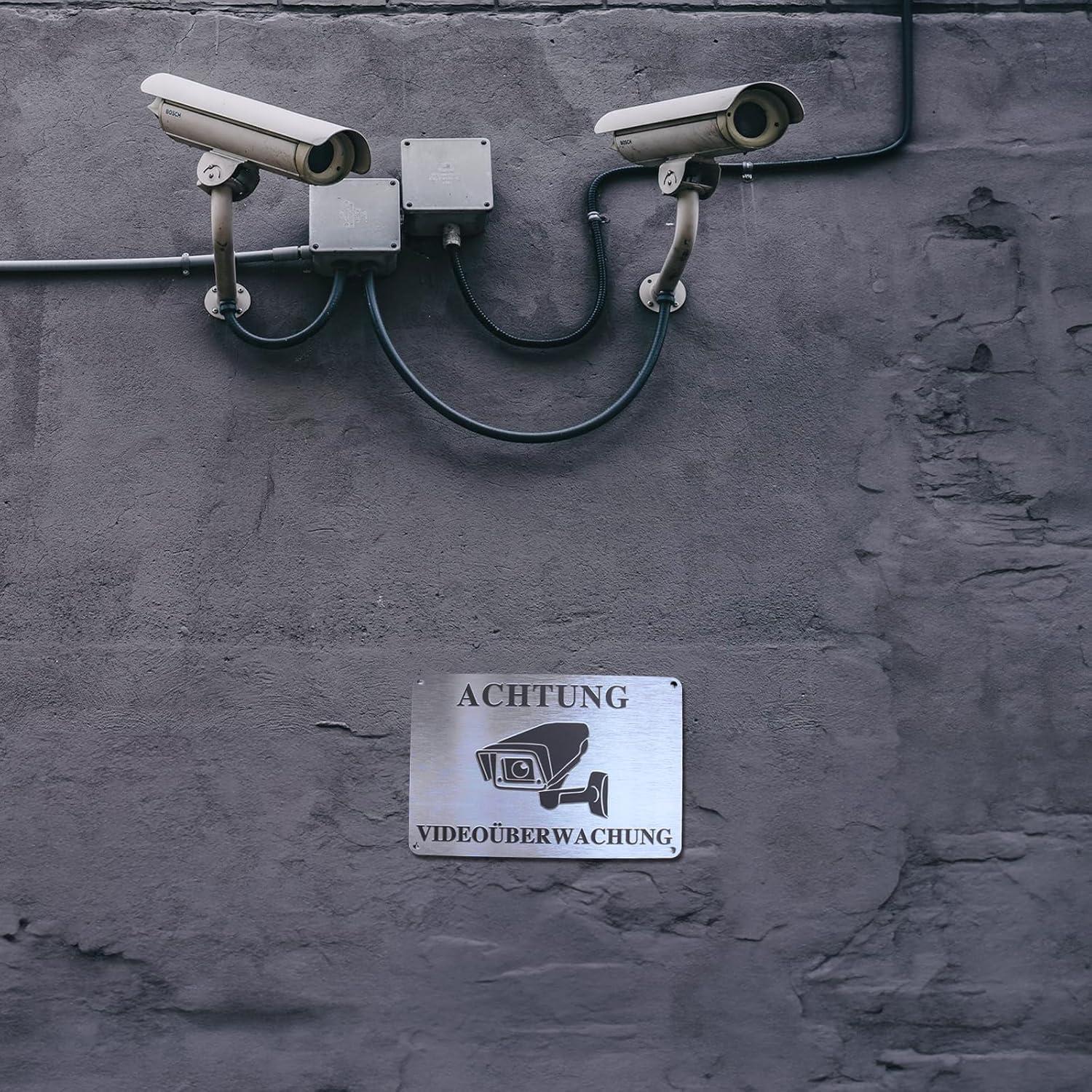 Videoüberwachungsschild 24h Surveillance Privatgrundstück Hinweis
