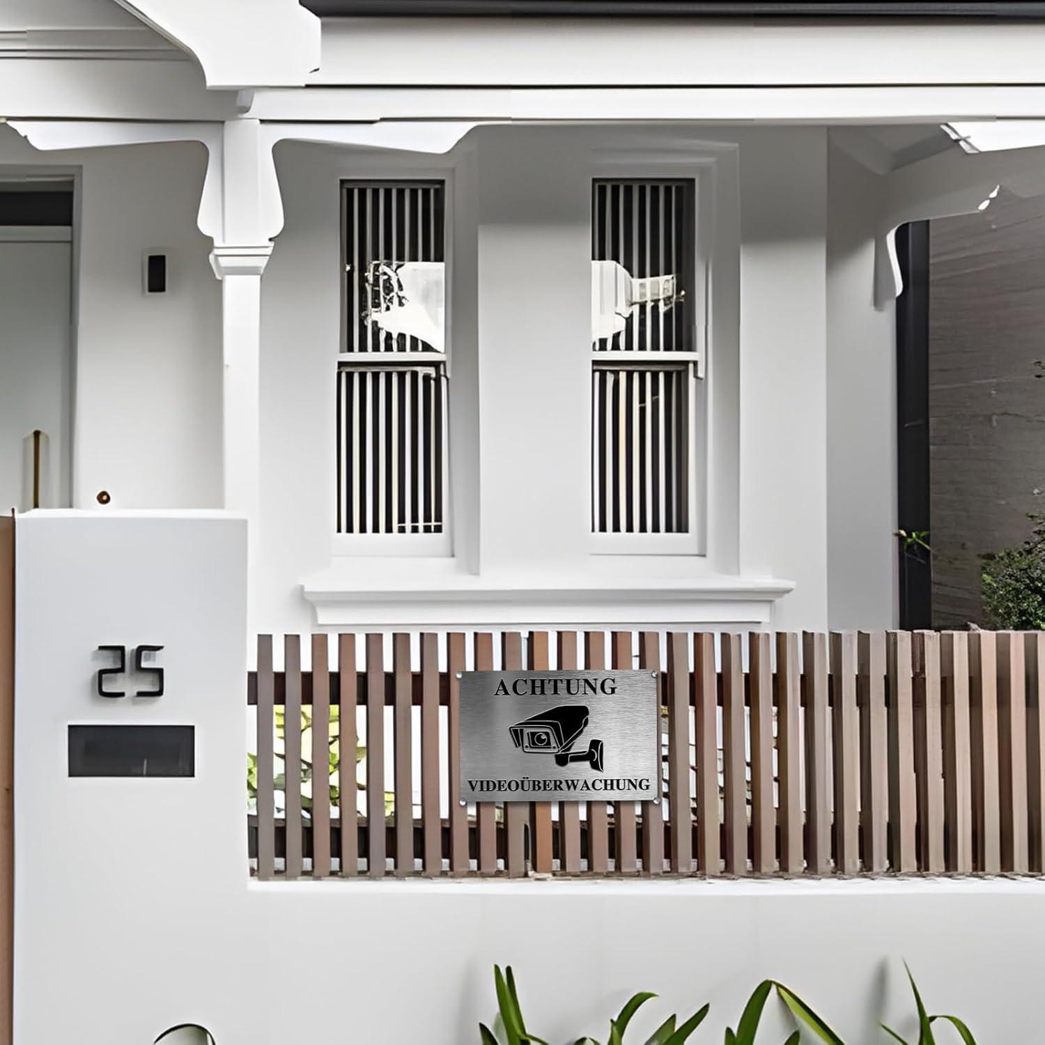 Videoüberwachungsschild 24h Private Property No Trespassing 20x30cm