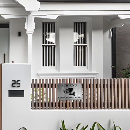 Videoüberwachungsschild 24h Private Property No Trespassing 20x30cm