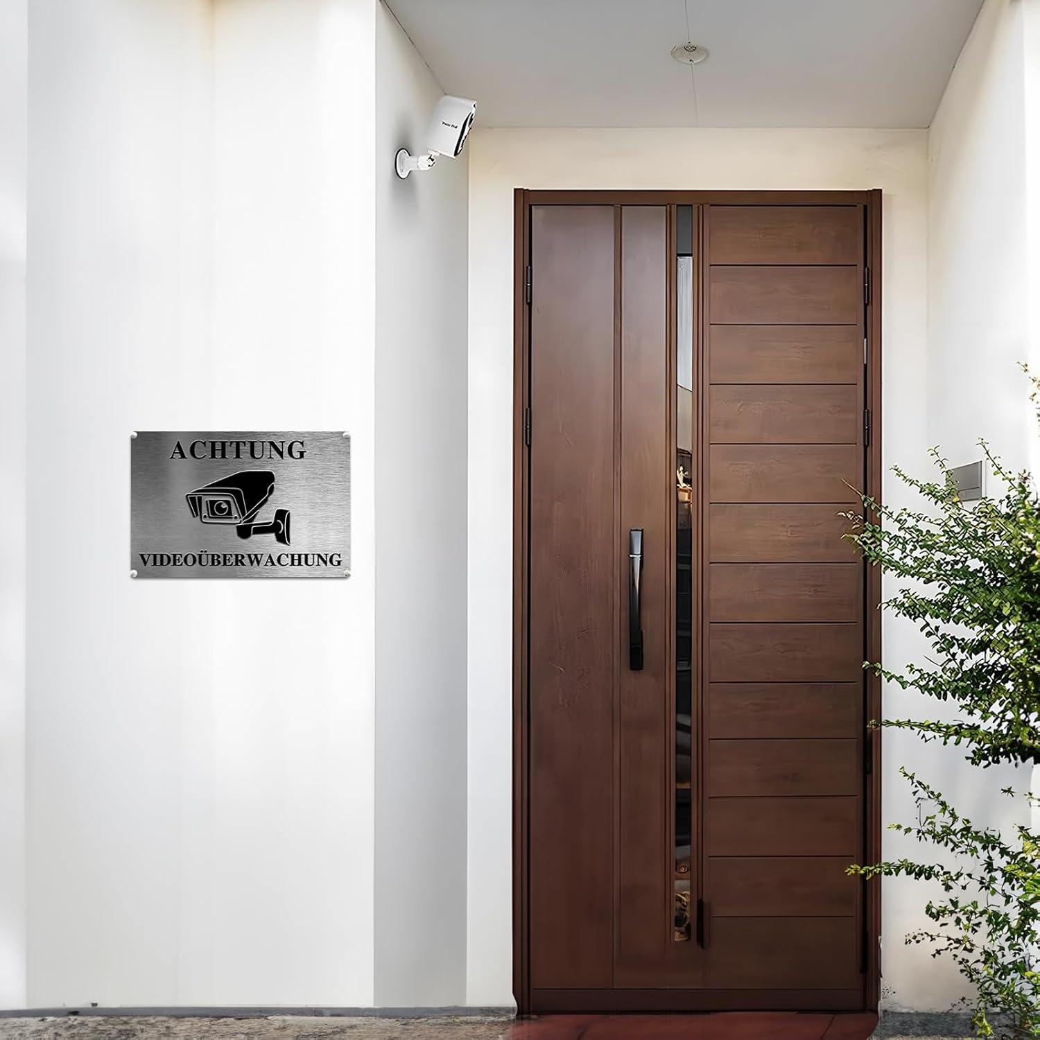 Videoüberwachungsschild 24h Private Property No Trespassing 20x30cm