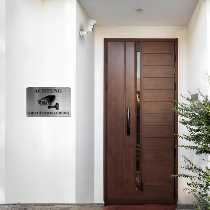 Videoüberwachungsschild 24h Private Property No Trespassing 20x30cm