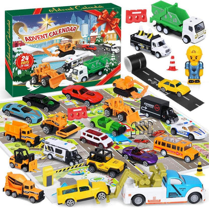 Adventskalender Autos Junge 2024 mit Legierungs-Fahrzeugen